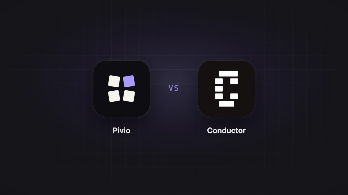 Pivio and Conductor logos side by side